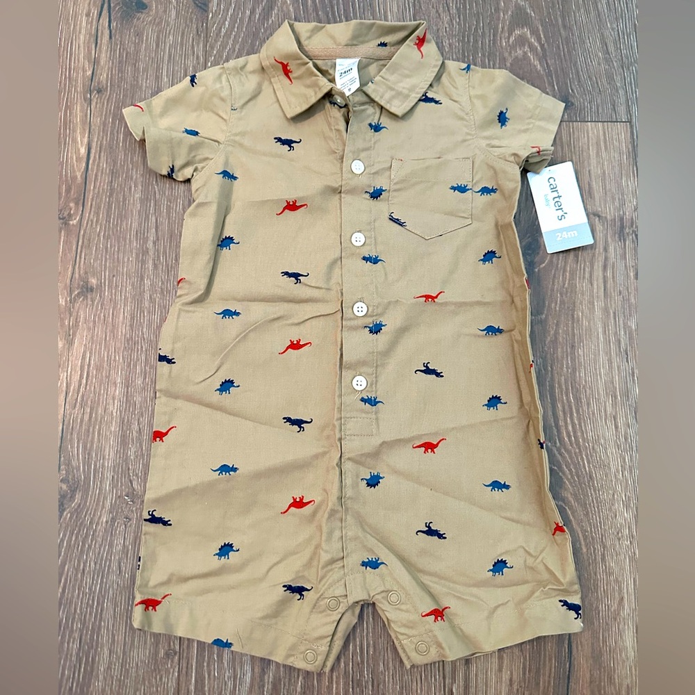 Baby Boy Dino Romper